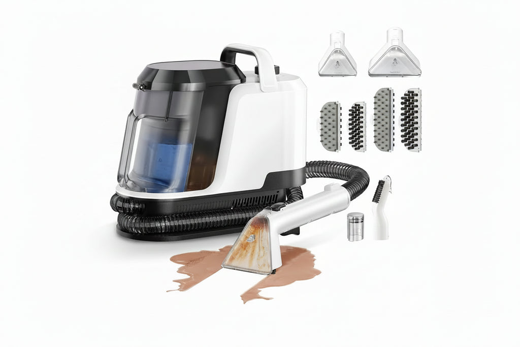 Shampouineuse Nettoyeur vapeur 3-en-1 1750W 18kPa tapis canapé voiture maison