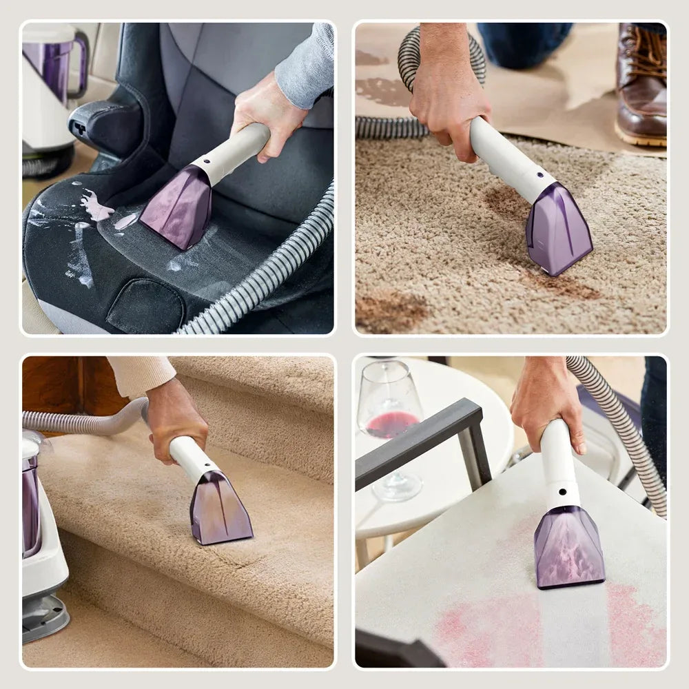 Shampouineuse 650W Tapis Canapé Voiture Double Réservoir 1,4L Portable - shampoosh